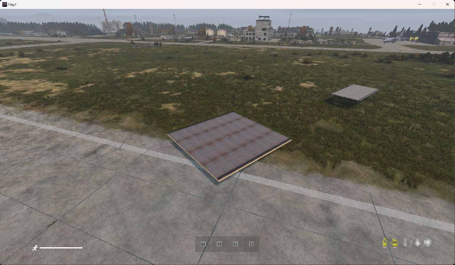 Actual DayZ screenshot: Linked hangar / closed