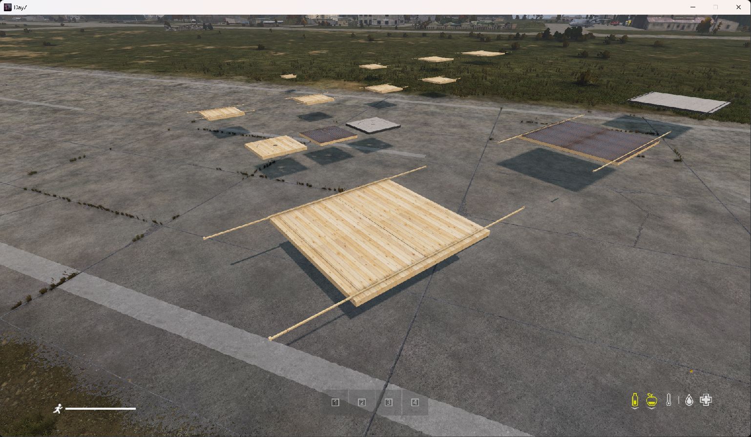 Actual DayZ screenshot: Wood finish