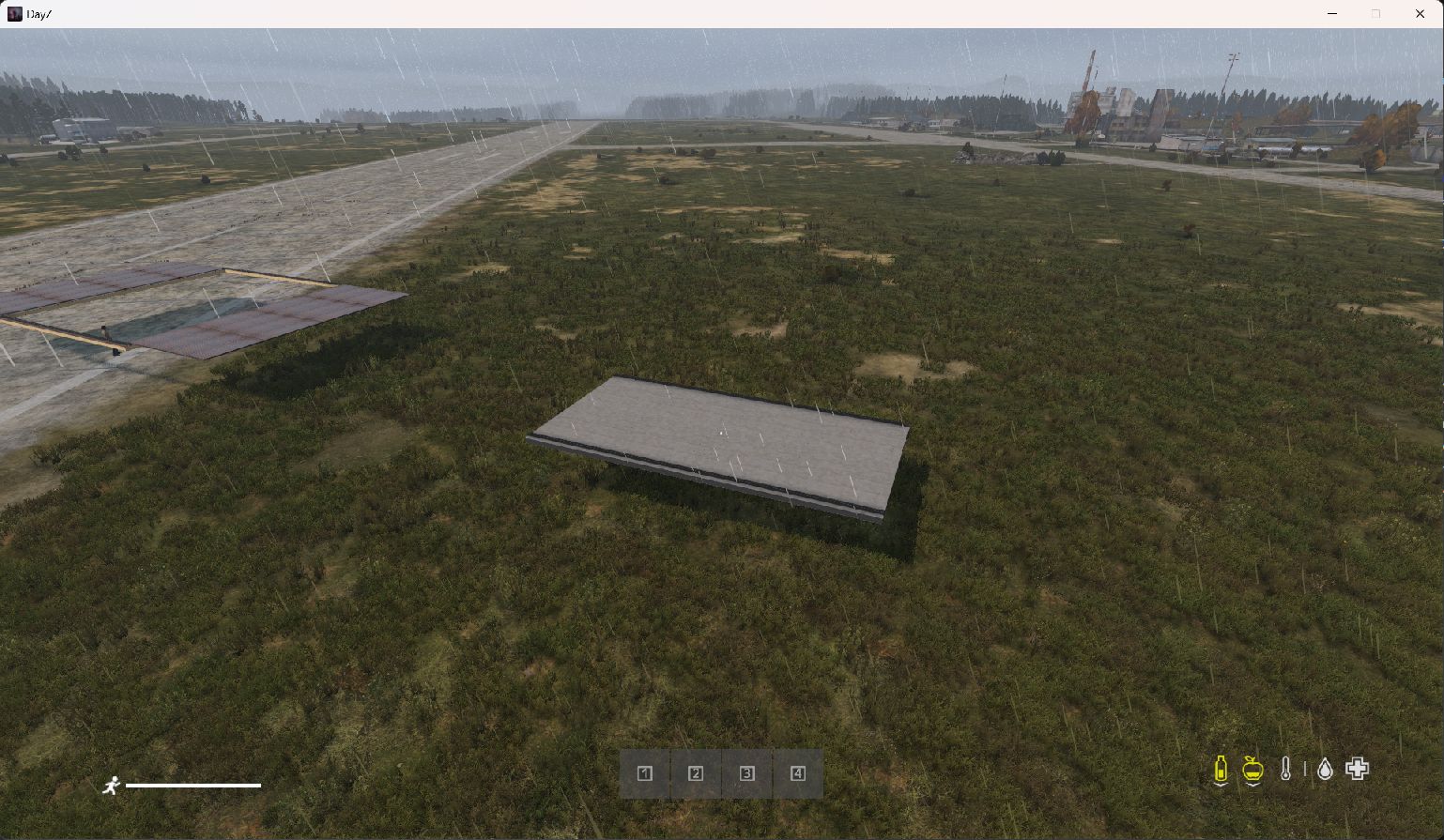 Actual DayZ screenshot: Single hangar / closed